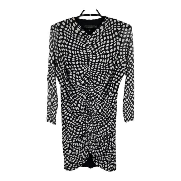 11 Honore Dress Niara Dot Print long sleeve black white size 3 (3X) - Picture 2 of 6